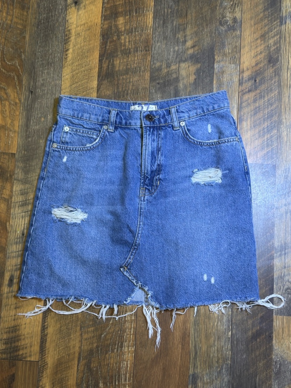 Free People We The Free distressed denim mini skirt size 27